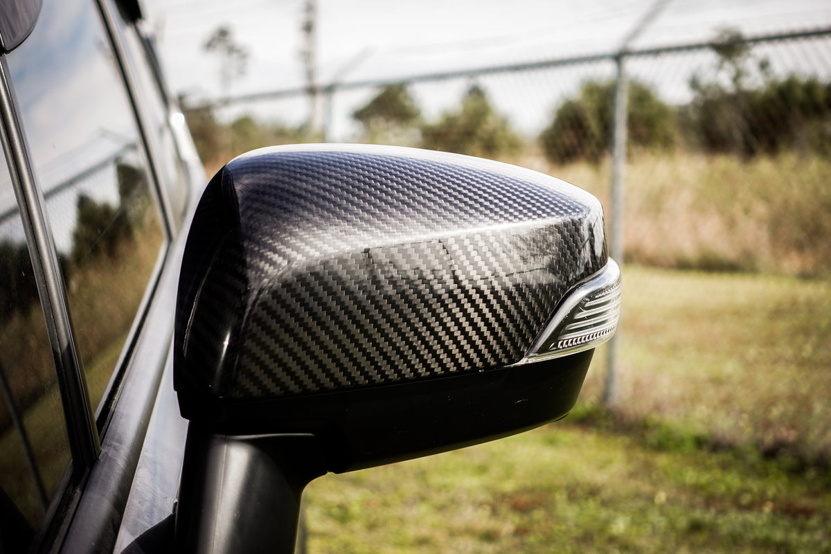 Noble Full Replacement OE Style Carbon Fiber Mirror Caps - 15-21 WRX / STI (Turn Signal Equipped Vehicles)