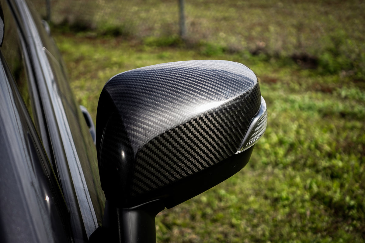 Noble Full Replacement OE Style Carbon Fiber Mirror Caps - 15-21 WRX / STI (Turn Signal Equipped Vehicles)