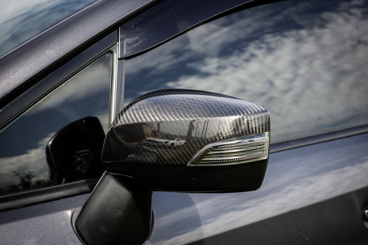 Noble Full Replacement OE Style Carbon Fiber Mirror Caps - 15-21 WRX / STI (Turn Signal Equipped Vehicles)