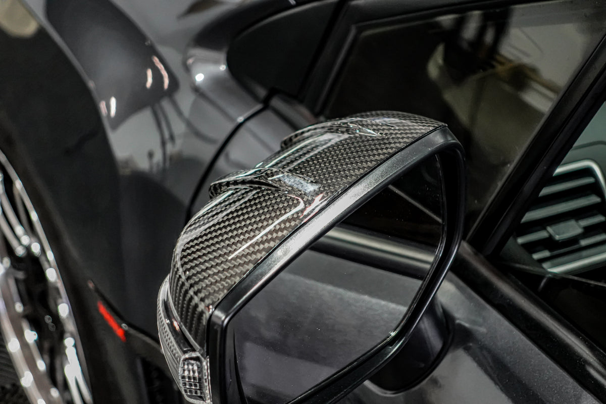 Noble JDM RS-R Squared Carbon Fiber Mirror Covers (with Turn Signal Cutout) - 15-21 WRX / STI