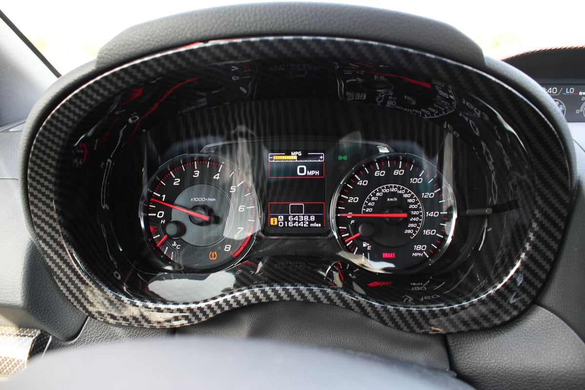 Noble Carbon Fiber Design Speedometer Cluster Trim - 13-17 Crosstrek / 14-18 Forester / 12-16 Impreza / 15-21 WRX / STI