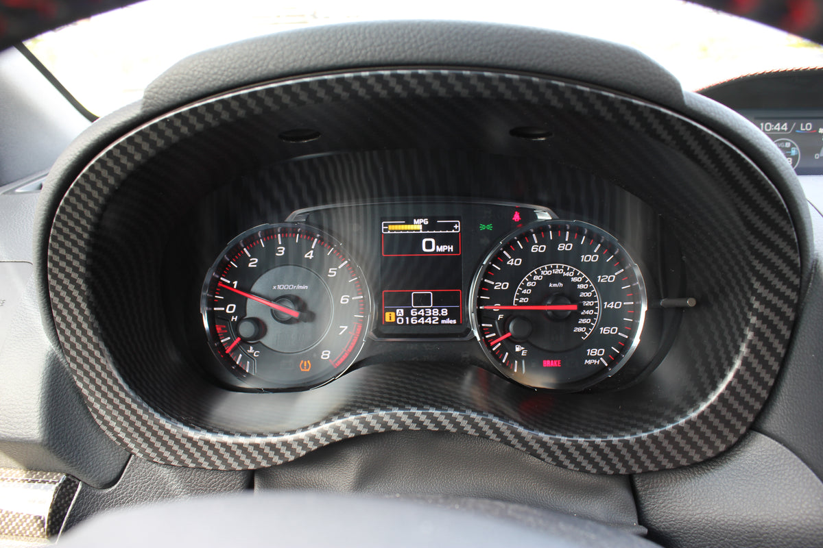 Noble Carbon Fiber Design Speedometer Cluster Trim - 13-17 Crosstrek / 14-18 Forester / 12-16 Impreza / 15-21 WRX / STI