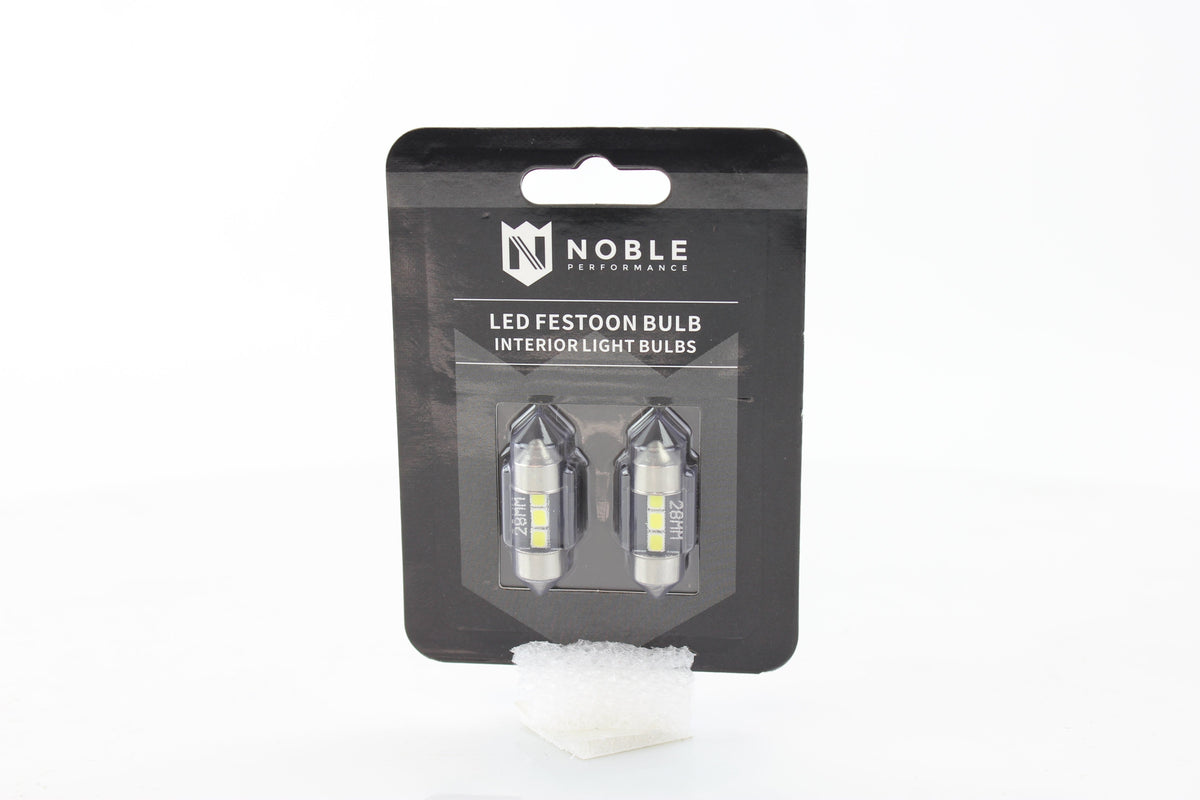 Noble 28mm Festoon Stage II 3 Chip LED Bulbs (2 pack) - Universal