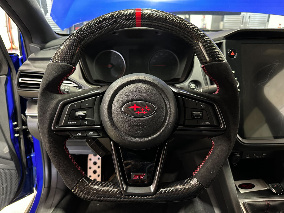 Noble Carbon 1A Racer Steering Wheel (Carbon Fiber / Suede) Subaru WRX 2022-2023