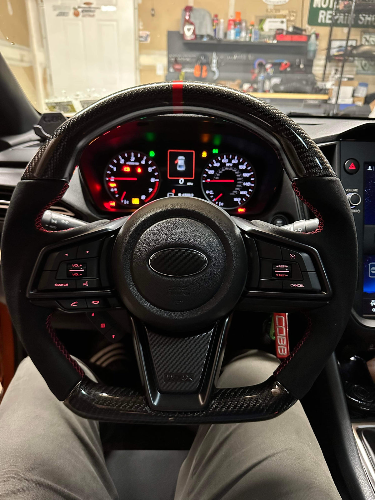 Noble Carbon 1A Racer Steering Wheel (Carbon Fiber / Suede) Subaru WRX 2022-2023