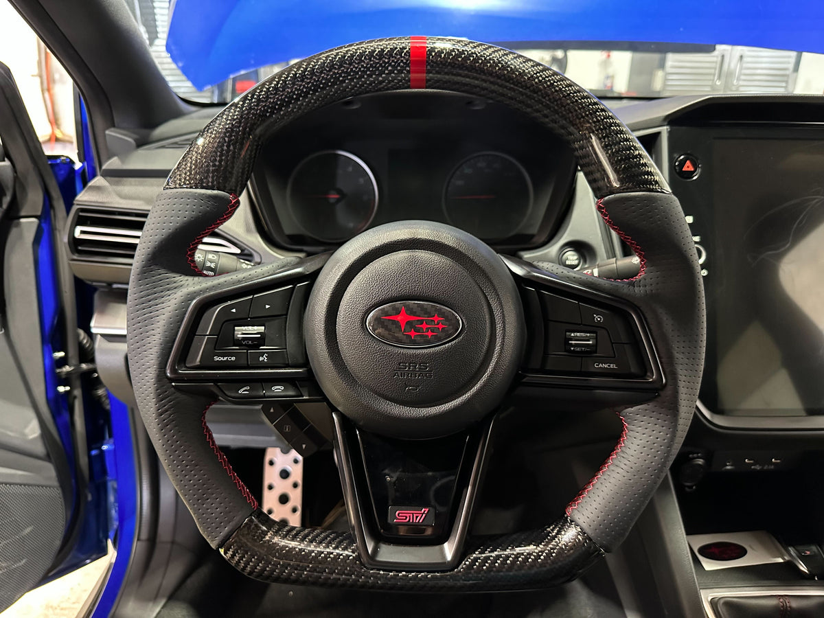 Noble Carbon 1L Racer Steering Wheel (Carbon Fiber / Leather) Subaru WRX 2022-2023
