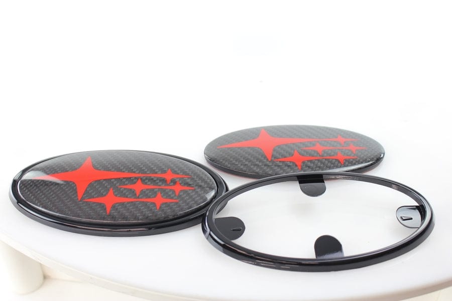 Noble Carbon Craft Front and Rear Emblems - 15-21 WRX / STI