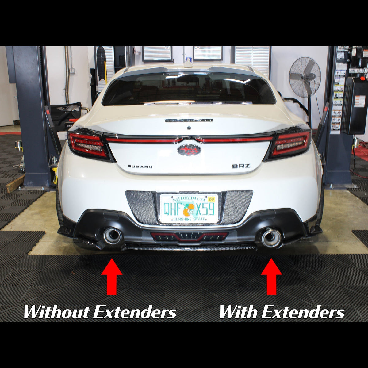 Noble Exhaust Tip Extenders for Factory Tips Subaru BRZ / GR86 2022-2023