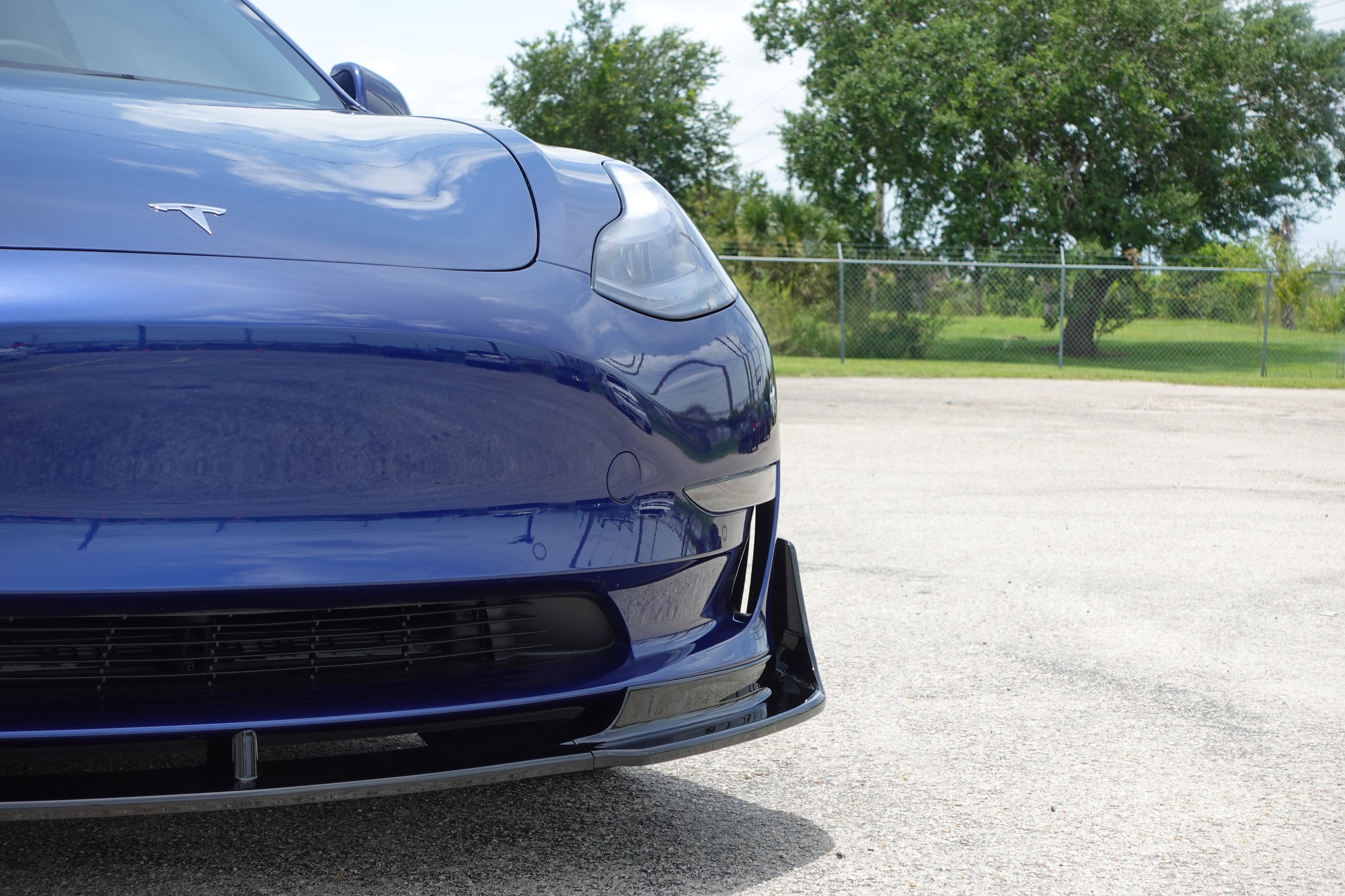 Gloss Black Front Bumper Spoiler Lip For Tesla Model 3 2017-2020 – Direct Fit
