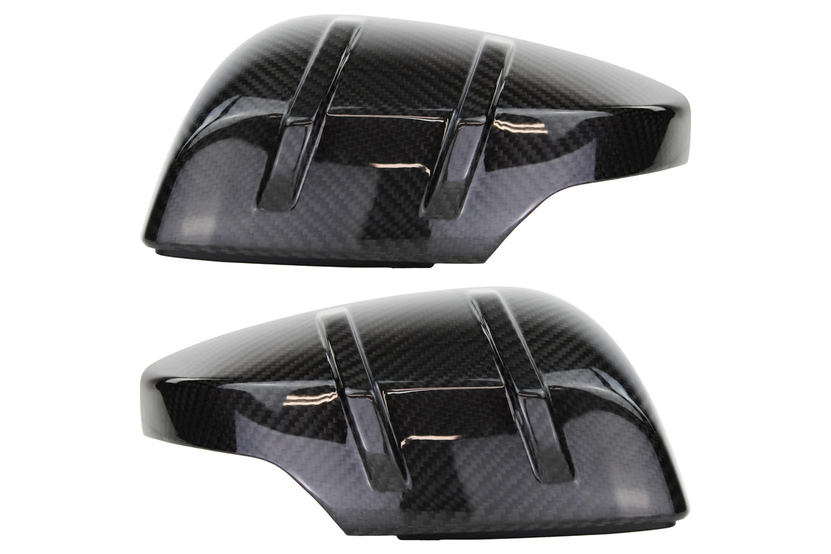 Noble JDM RS-R Squared Carbon Fiber Mirror Covers (with Turn Signal Cutout) - 15-21 WRX / STI