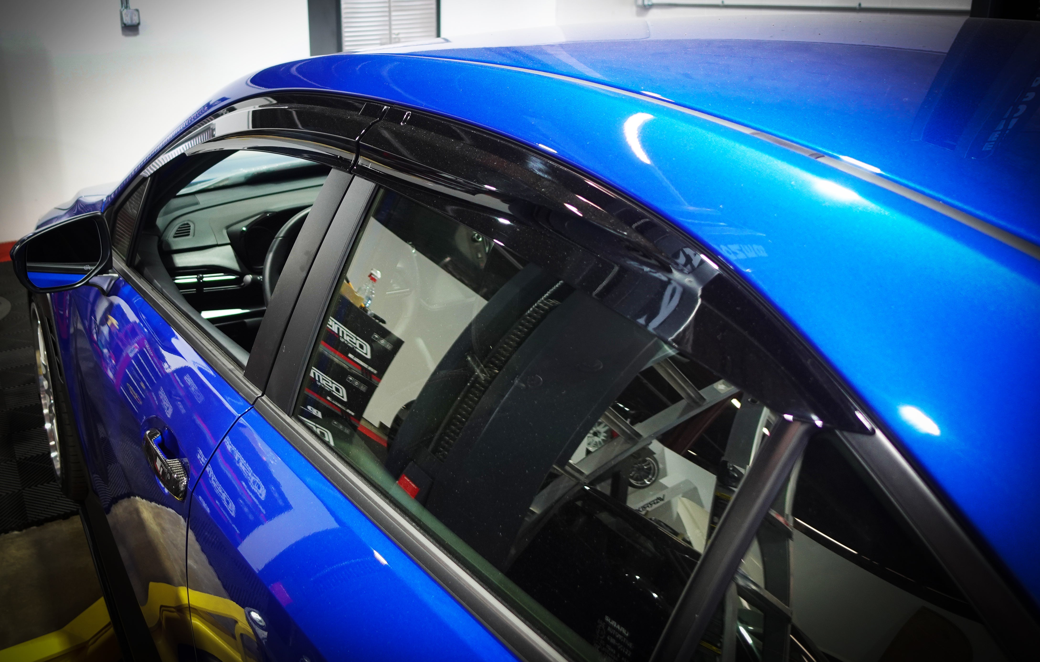 DNA MOTORING 4-Piece Smoked Window Visors For 2015-2021 Subaru WRX STI – Rain Deflector Vent Shades