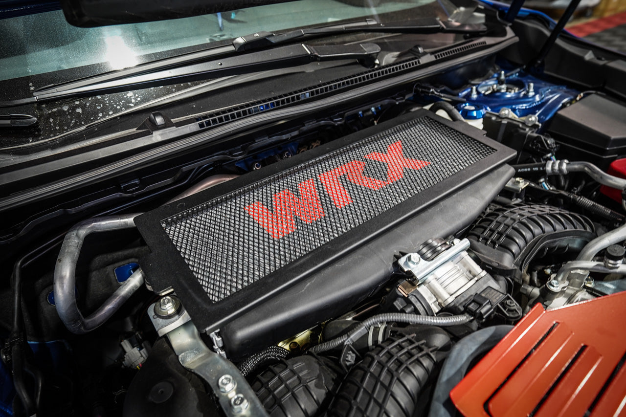 Noble VB Top Mount OE Intercooler Guard (Red on Black) - 22+ WRX / 19 ...