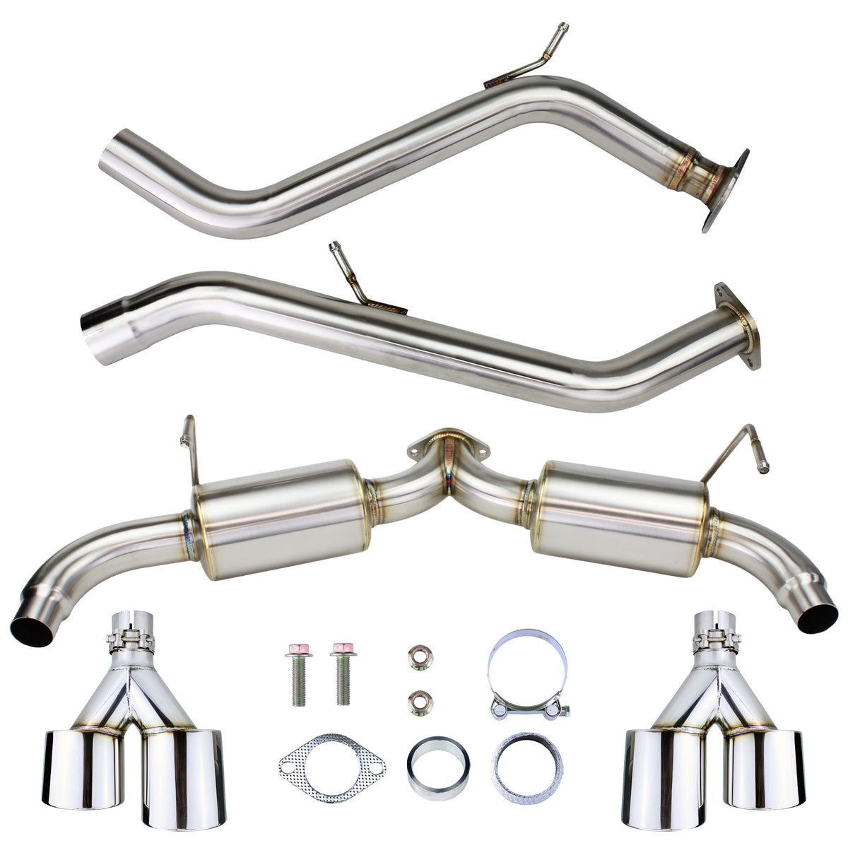 Noble SS Series Catback Exhaust System (Polished or Burnt Tips) - 2019+ Corolla Hatch