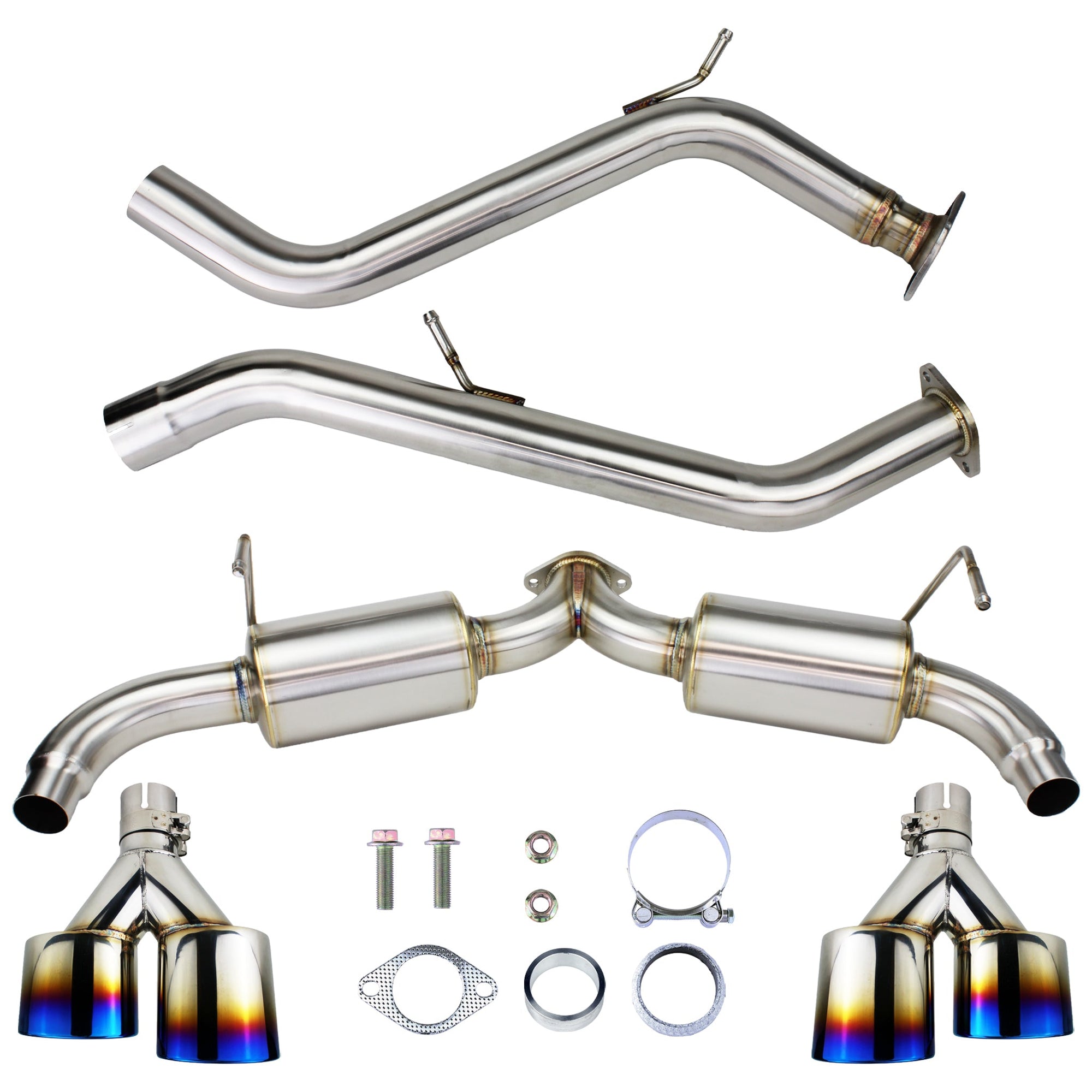 Noble SS Series Catback Exhaust System (Polished or Burnt Tips) - 2019+ Corolla Hatch